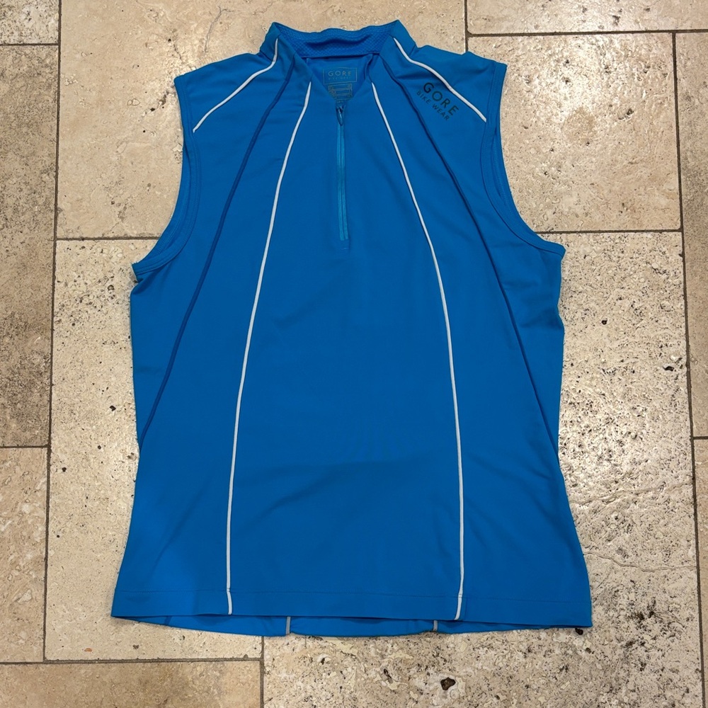 Gore Women’s Bike Wear - Blue Sleeveless Cycling Singlet Tank Top - Large